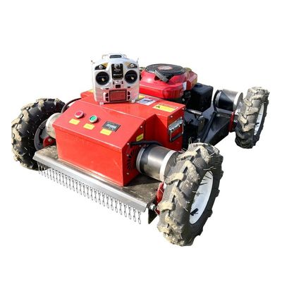 qualidade  Customized Anti-Skid Color 7.5HP 9HP Electric-start Lawn Mower Mini Remote Control RC Robot Lawnmower fábrica